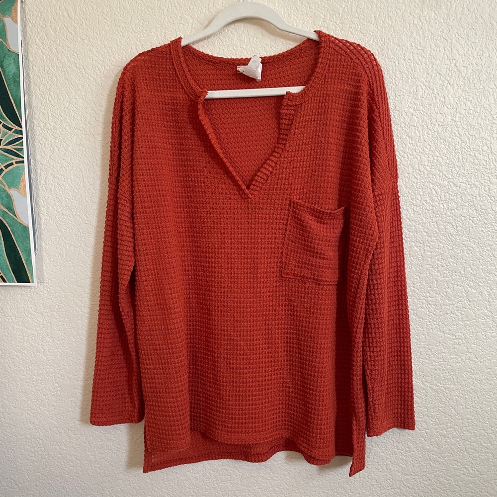 Orange lightweight knit